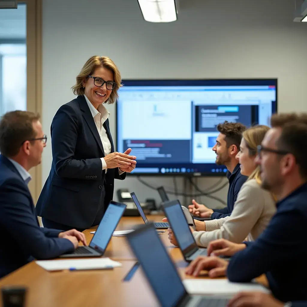 Professional business solutions illustration